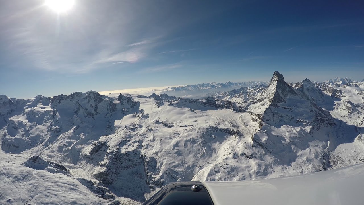 A flight from Zürich to Aosta through Pilatus, Jungfraujoch & Matterhorn