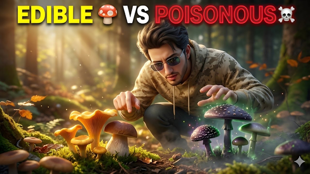 SAFE or DEADLY? 🍄 Edible vs Poisonous Mushrooms | 3D Explained