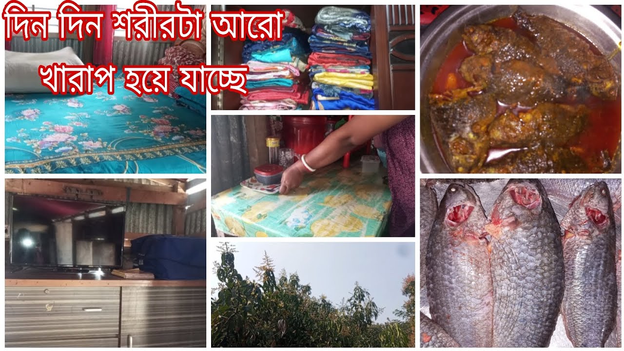 ✨ Morning to night routine l সকালে উঠে অসুস্থ শরীরে  রান্নাবান্না সংসারের বাকি কাজ একা হাতে করলাম ll