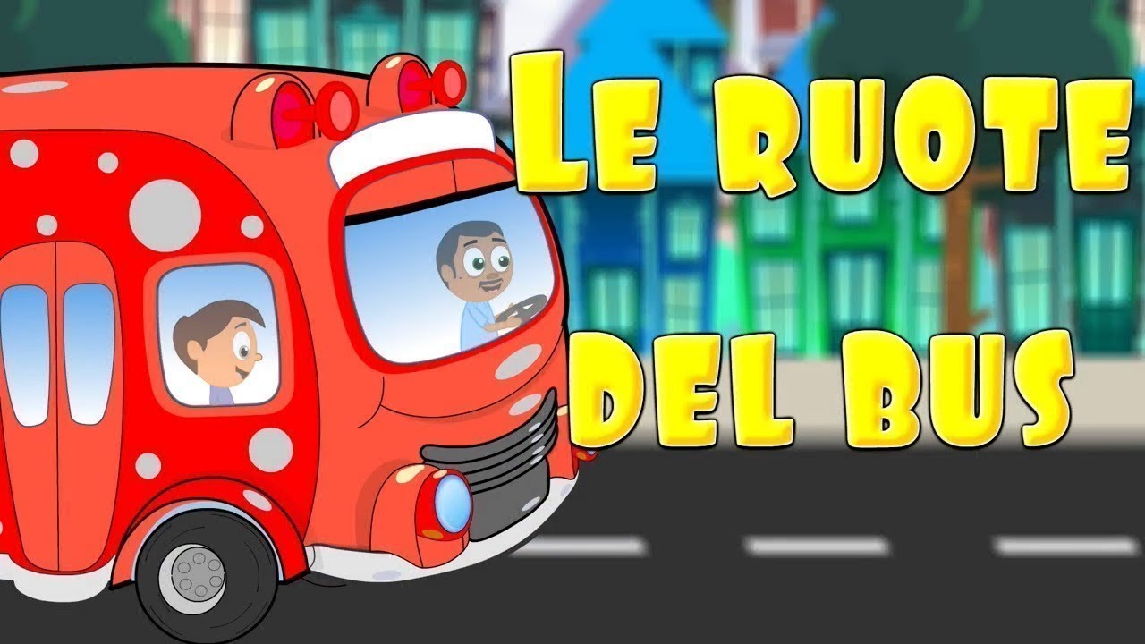 Le ruote del bus | Wheels on the bus in Italian | Canzone per bambini