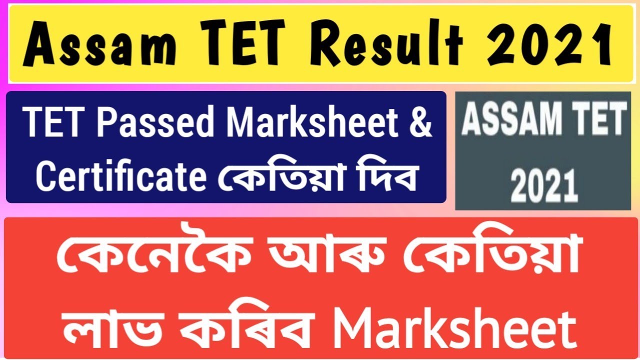 Assam tet Marksheet and Certificate Distribution|Assam tet passed marksheet and certificate 2021