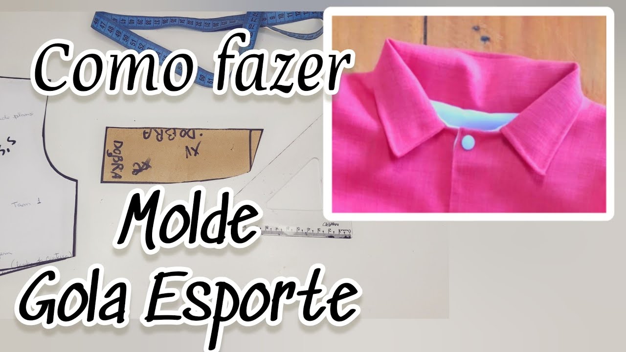 Como fazer Molde de Gola Esporte ( Mauricinho ) simples e fácil