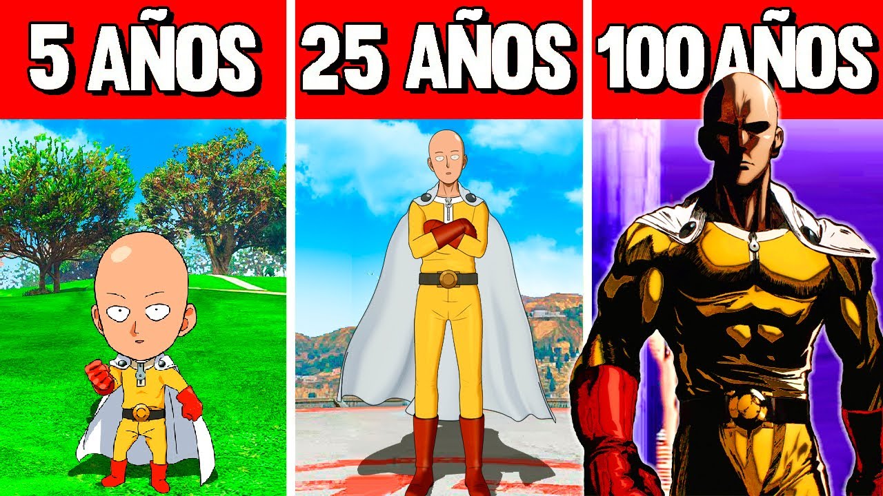 SOBREVIVÍ 100 AÑOS COMO SAITAMA en GTA 5!! (One Punch Man mod)