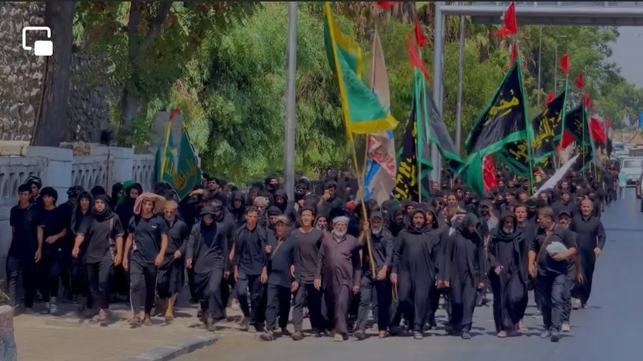 من السيده رقيه (ع) الى السيده زينب (ع) سيراً على الاقدام _ موكب شهيد الجمعه الحسيني اهالي العراق