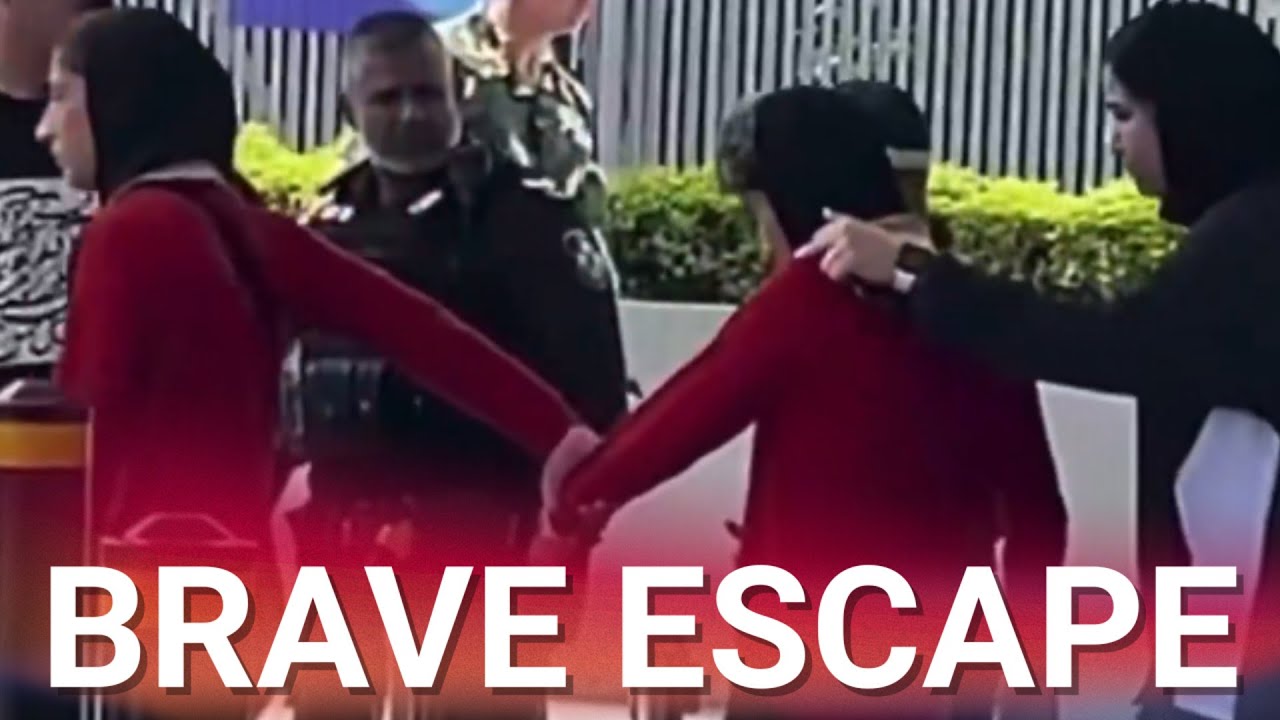 Shocking footage of Iranian football team handlers chasing after players desperate to escape