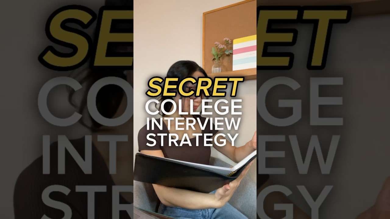 The SECRET Strategy to ACE Your College Interview🤫