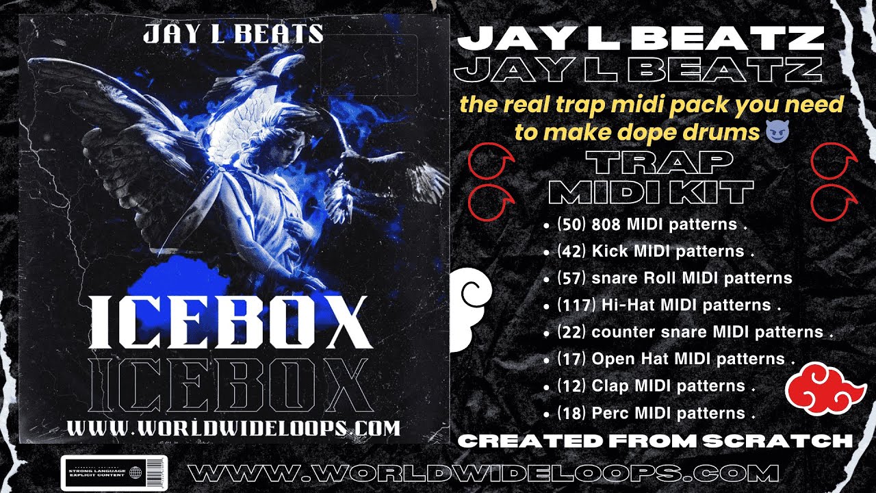 DRUM MIDI KIT "ICE BOX" DRUM MIDI KIT (+300)  - FUTURE | Pyrex Whippa, 808 Mafia - TRAP DRUMS