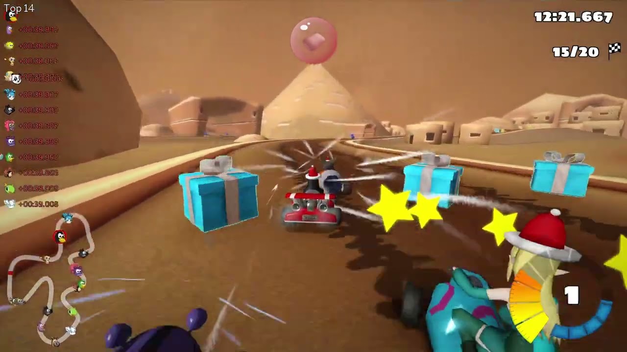 SuperTuxKart - cz45 - DustyRally, 20 laps, reverse