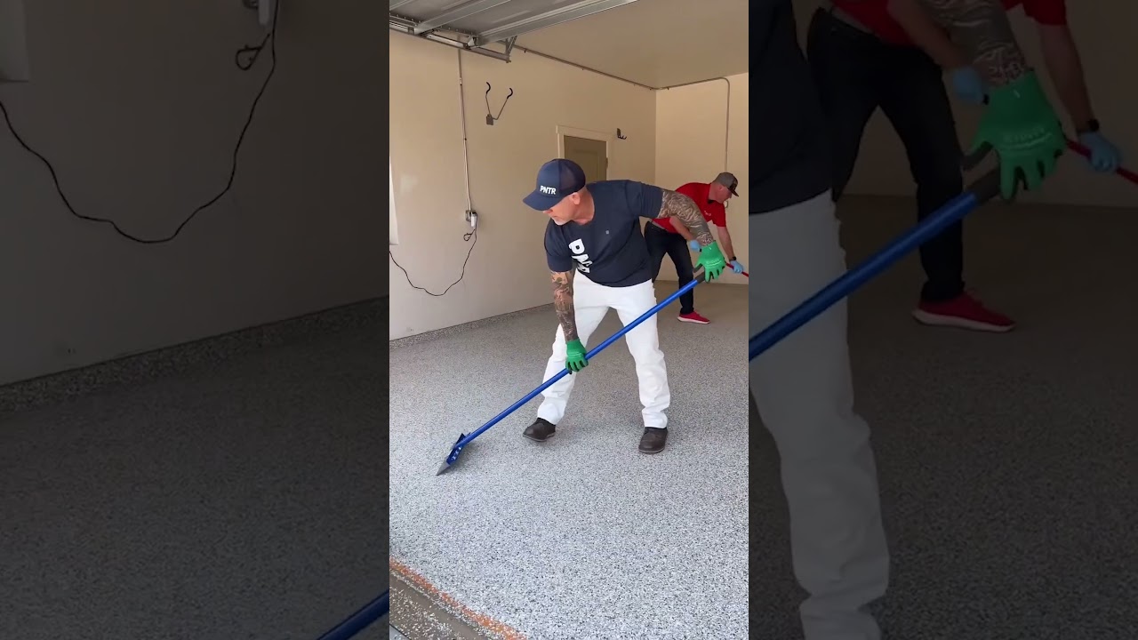 Flake Epoxy Garage Floor Installation