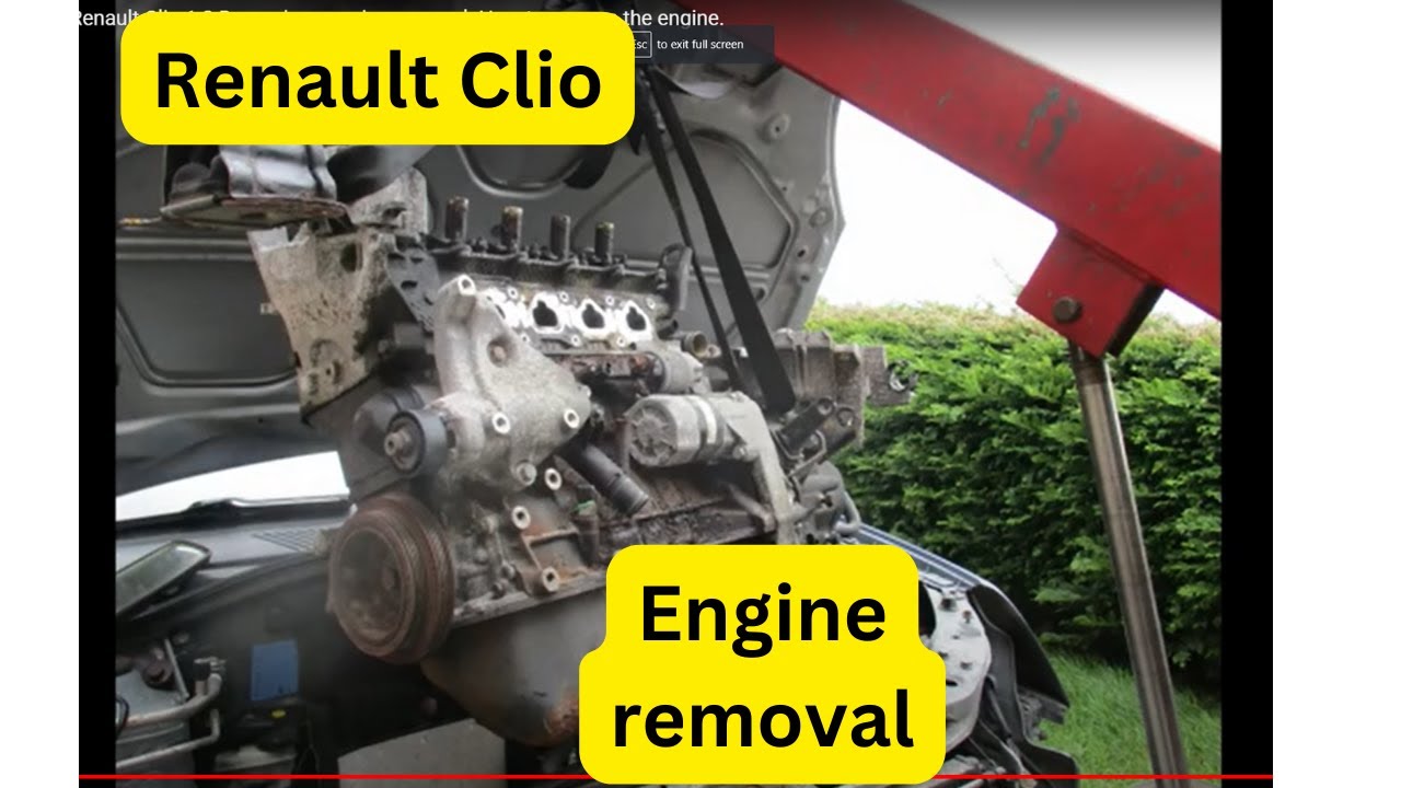 Как снять двигатель на Renault Clio 1.2 Dymanique. Снятие двигателя. | #реставрация