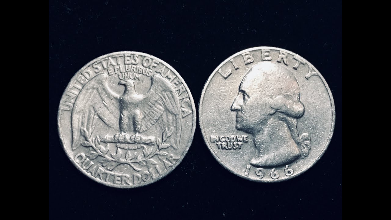 US QUARTER 1966 NO SILVER - NO MINTMARK! United States 25 Cents Coin