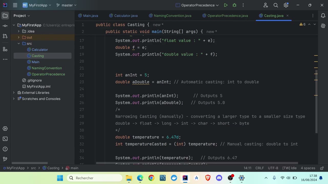 17 Implicit casting