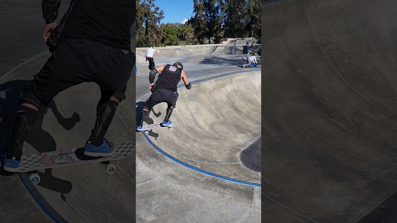 Sunday morning skate session. Working on 50/50 and Frontside laybacks and grinds