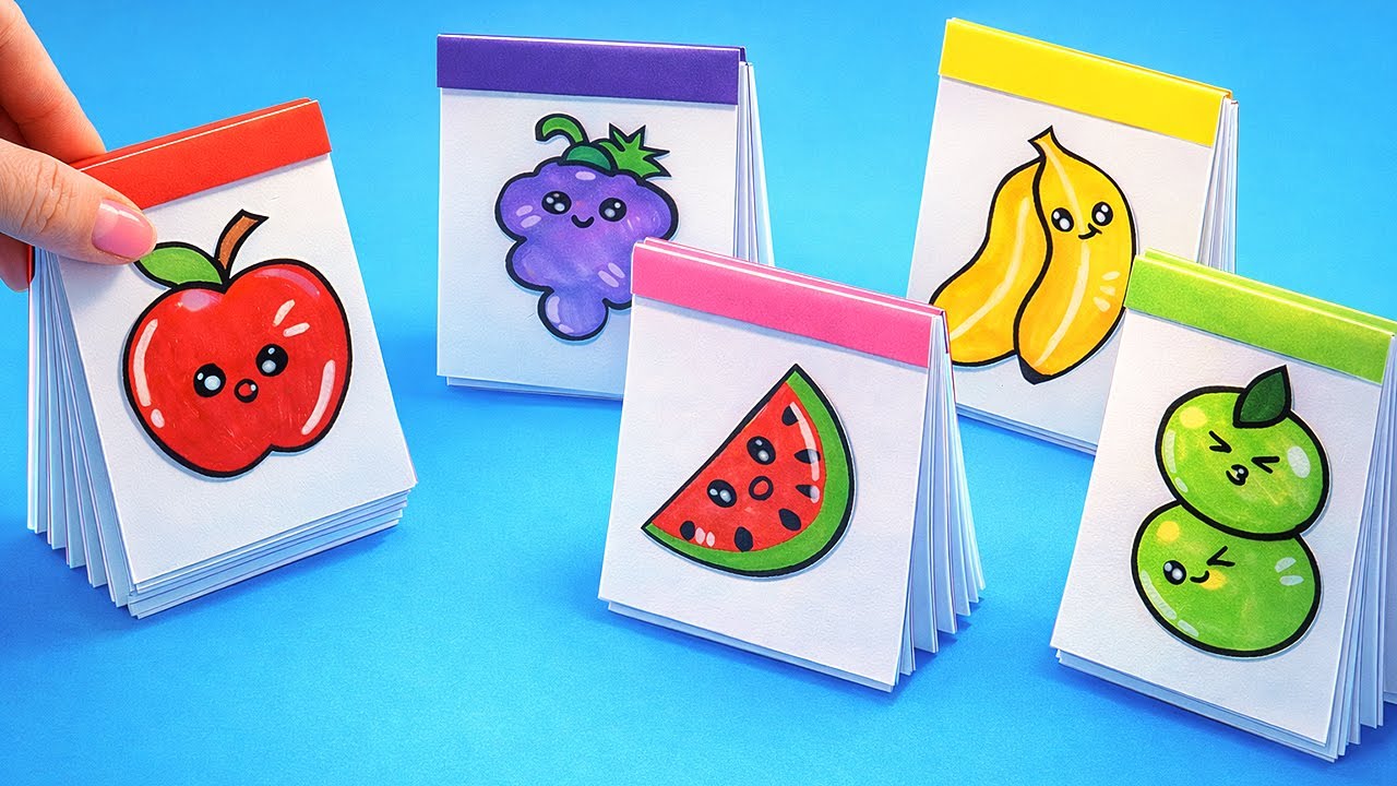 DIY Mini Notebooks No Glue: How to Make Mini Notebooks with Fruit