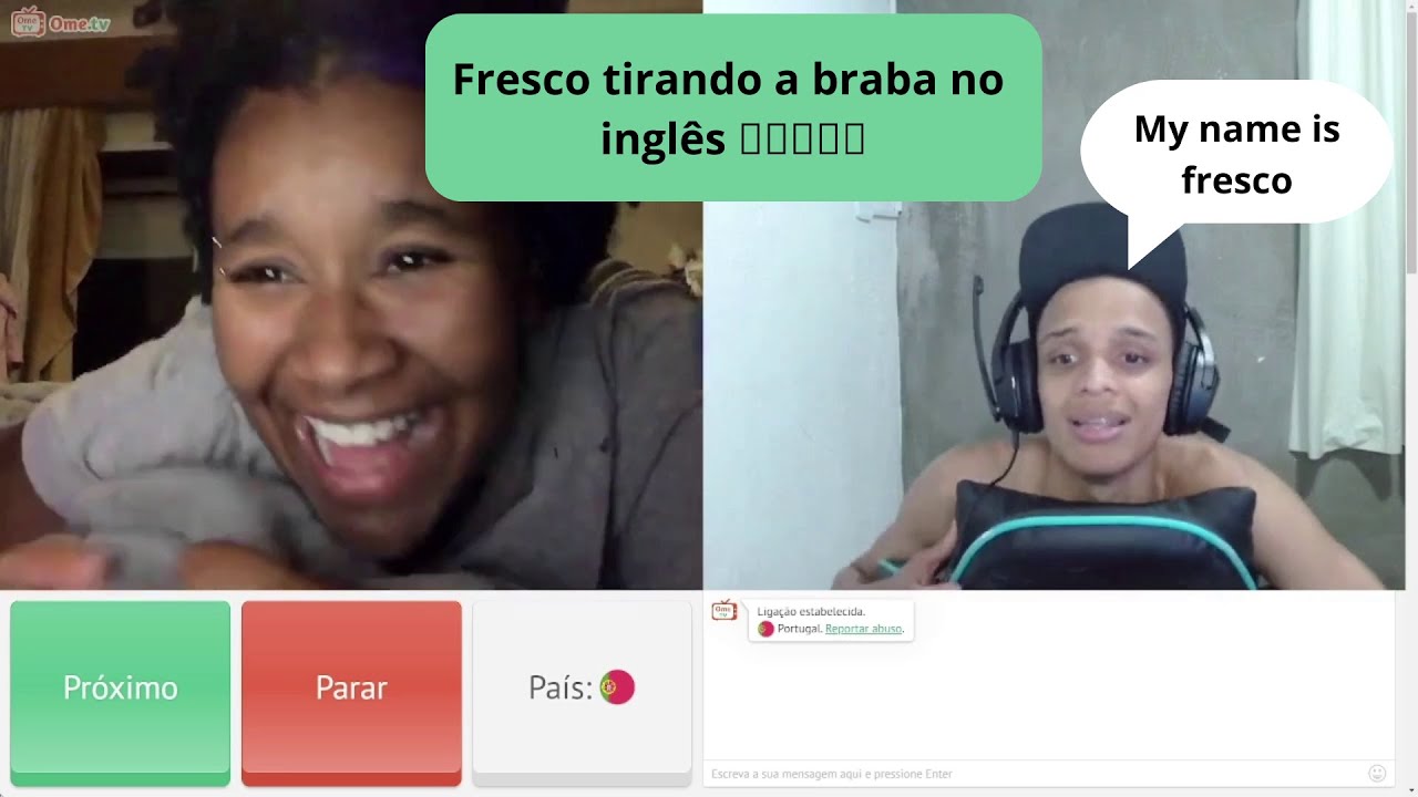 TENTE N&Atilde;O RIR COM FRESCO FALANDO INGLES NO OMEGLE TV KKKKKKKK !!! #fresco  #ometv  #omegle #omegletv