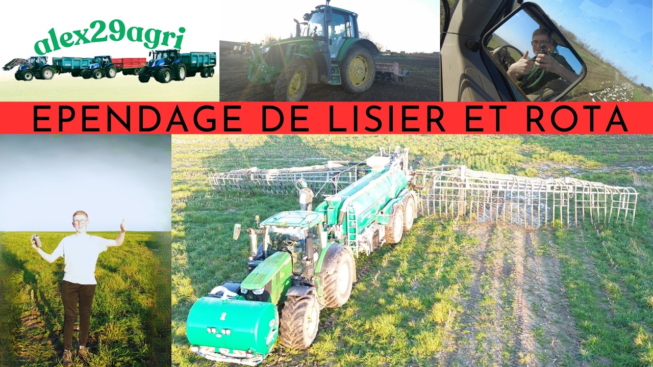 GROS EPANDAGE DE LISIER, ENSUITE NOUS PASSERONS LE ROTA.AGRICULTURE