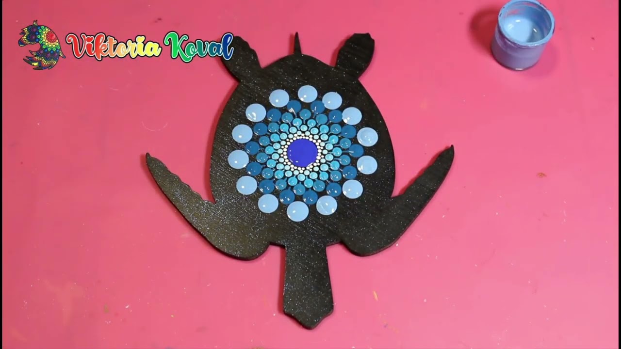 Live Dot Mandala Painting Sea Turtle #dotart #satisfying #viral #livepainting #mandala