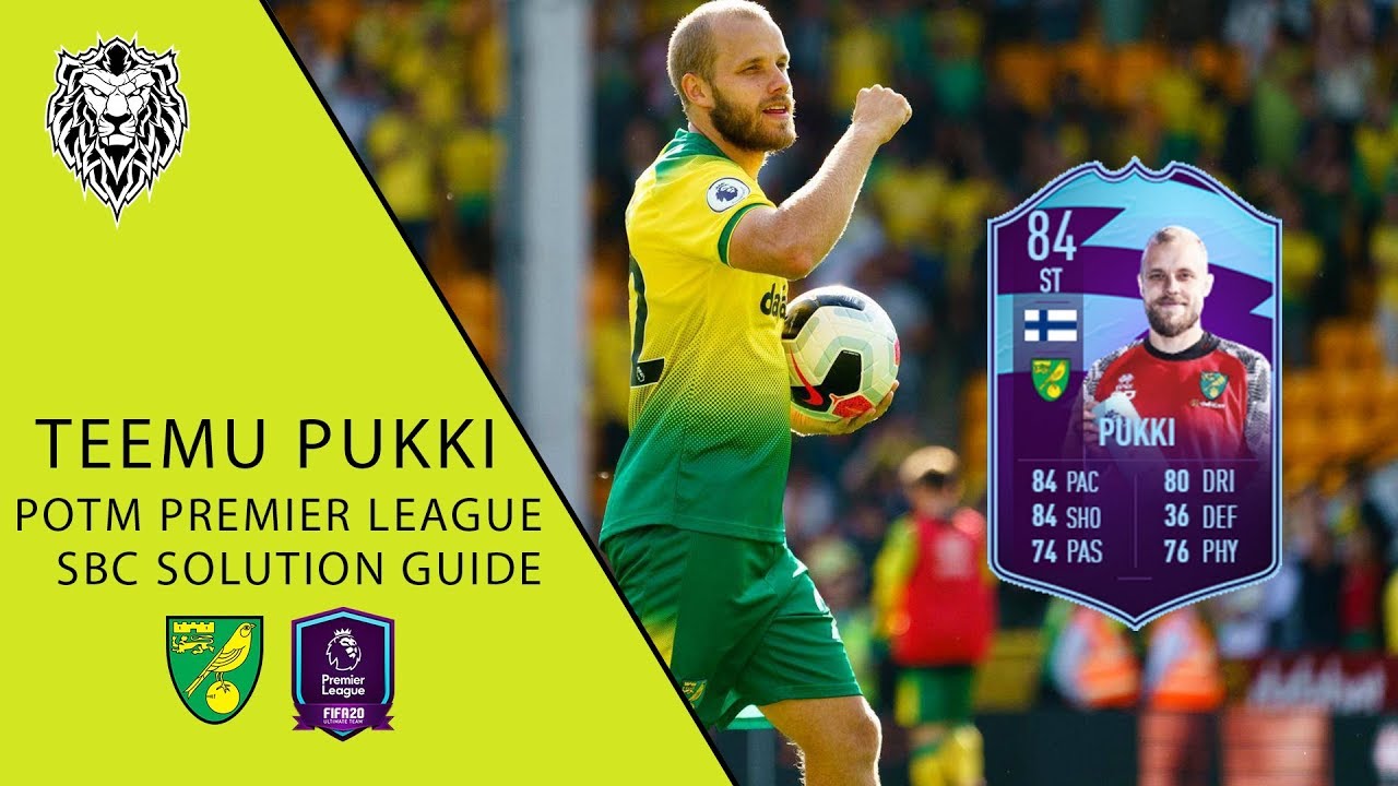 POTM TEEMU PUKKI SBC SOLUTION GUIDE! | FIFA 20