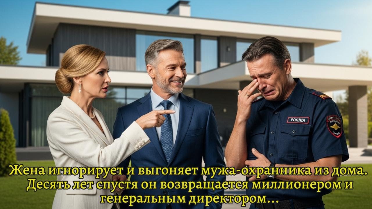 Жена игнорирует мужа-охранника и выгоняет его из дома. Десять лет спустя он возвращается миллионером