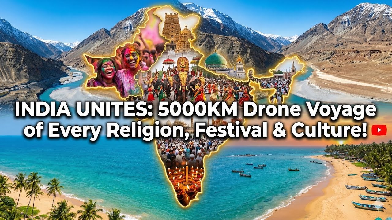 Incredible India: Kashmir to Kanyakumari Cinematic Drone View 🇮🇳 | Unity in Diversity (4K) #viral 