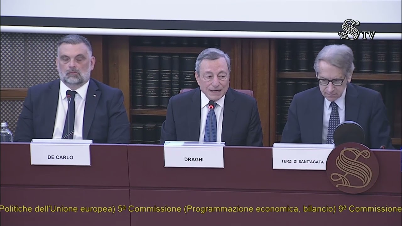 AUDIZIONE DI MARIO DRAGHI SUL RAPPORTO FUTURO COMPETITIVIT&Agrave; EUROPEA IN SENATO