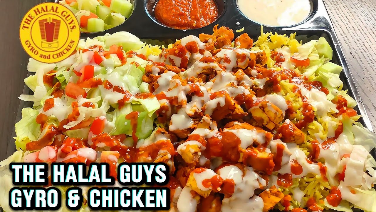 The Halal Guys' Chicken And Gyro Platter Is NYC&rsquo;s Most Legendary Street Food | Chicken Over Rice |