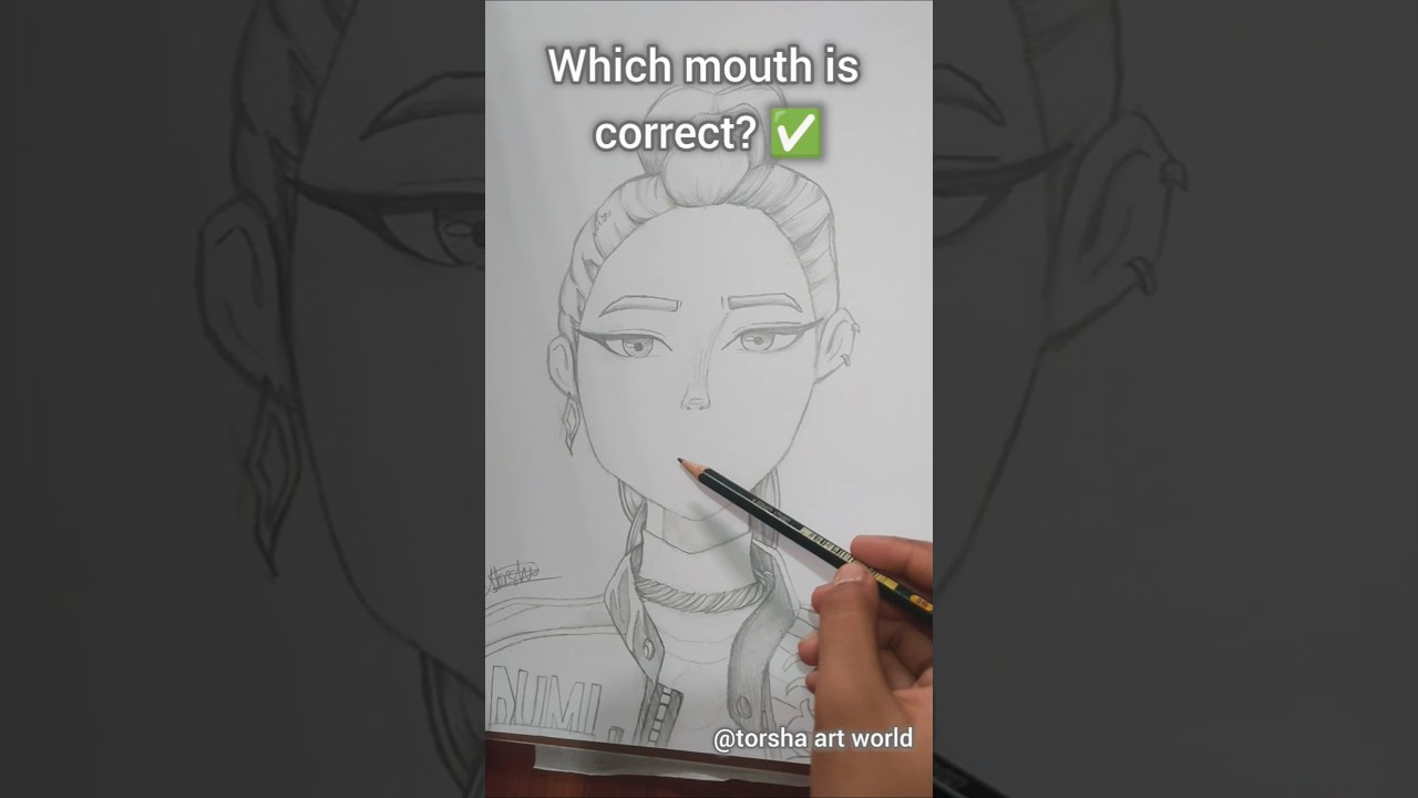 Choose the correct mouth for Rumi 💜✨ #drawing #kpopdemonhunters #kpop #art #rumi #sketch #shorts