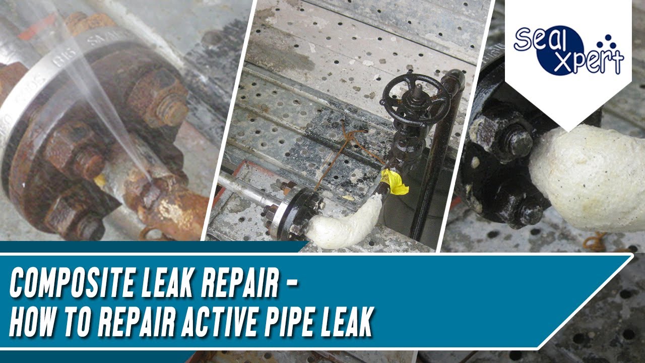 Composite Leak Repair - How to repair active pipe leak [New]