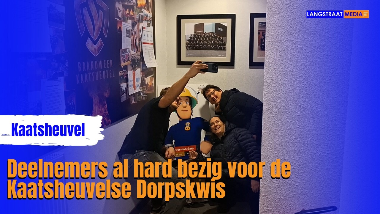 Deelnemers al hard bezig voor de Kaatsheuvelse Dorpskwis