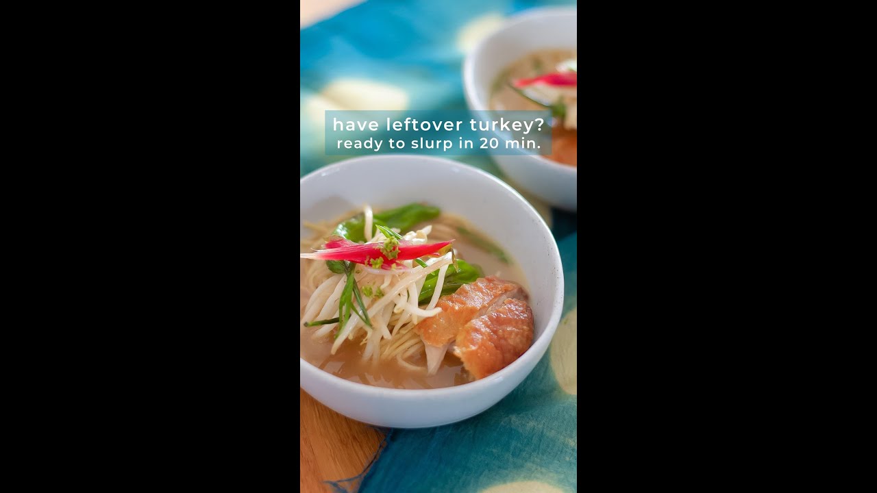 cozy shortcut ramen using leftover turkey #shorts