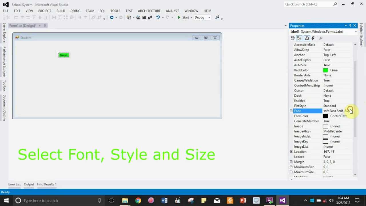 C# Tutorial 2  How to use label on windows form