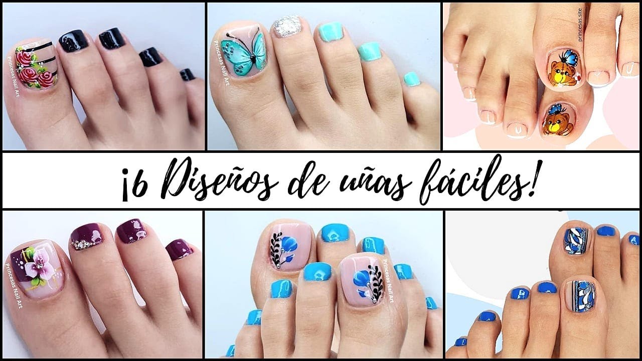 6️⃣​ DISEÑOS de UÑAS para los PIES SENCILLAS pero BONITAS - 🥰​VERANO 2022