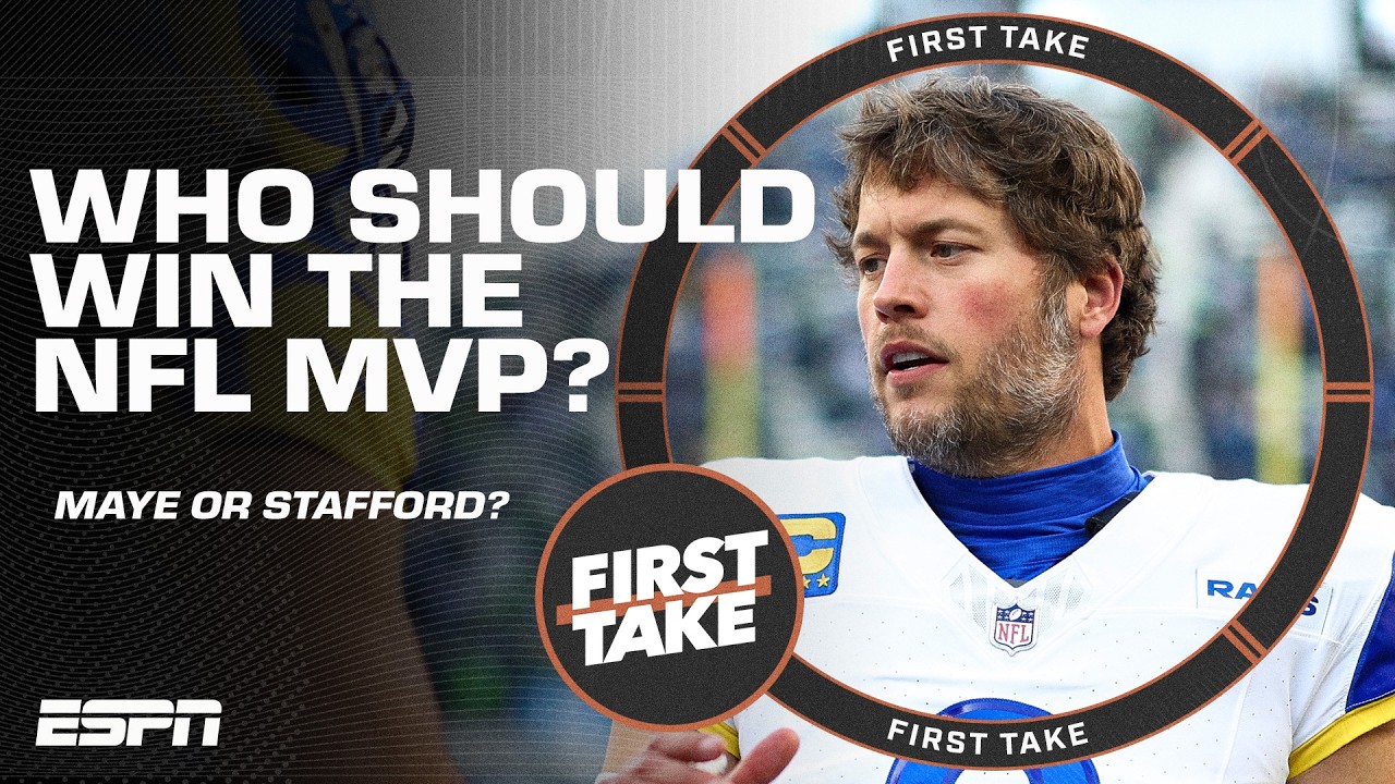 Drake Maye or Matthew Stafford: Which QB should win NFL MVP? 🤔 | First Take