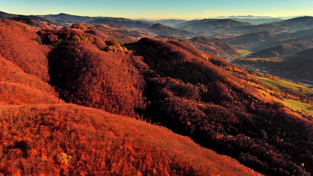 Beskid Sądecki z lotu ptaka