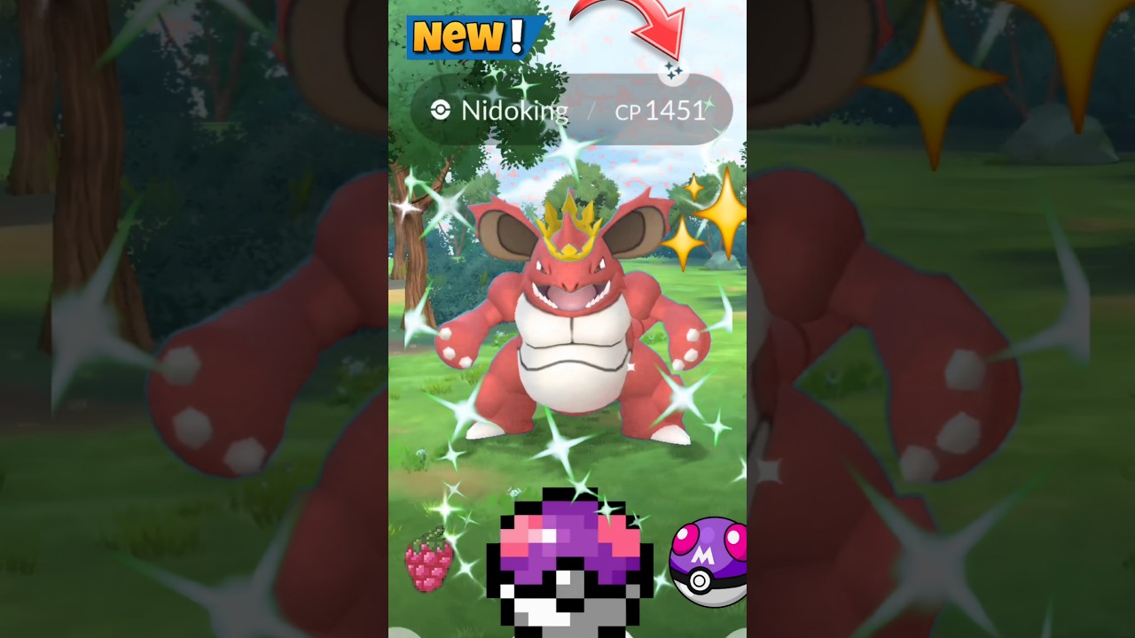 Finally I Got✨️Shiny Crown Nidoking Raid in Pokemon Go