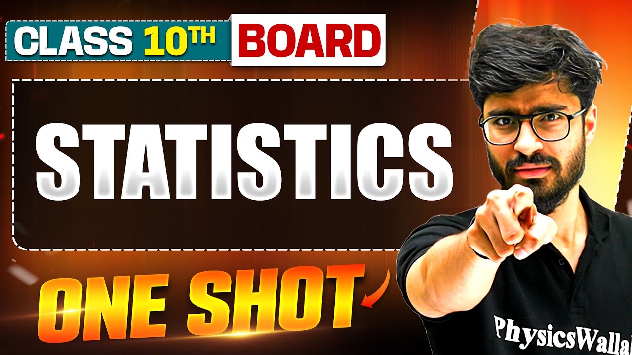 STATISTICS in 1 Shot: FULL CHAPTER (Theory + PYQs) | Class 10 Board | WARRIOR 2025