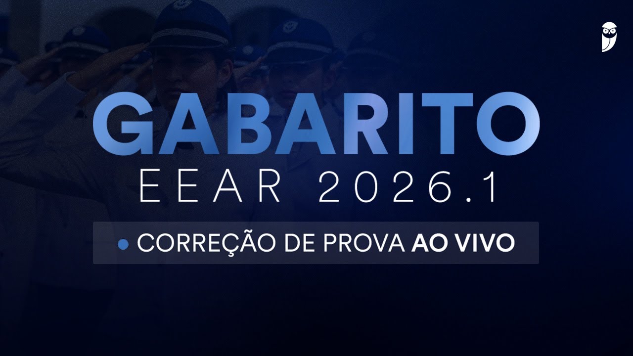 Gabarito EEAR 2026.1: correção de prova ao vivo - Escola de Especialistas de Aeronáutica