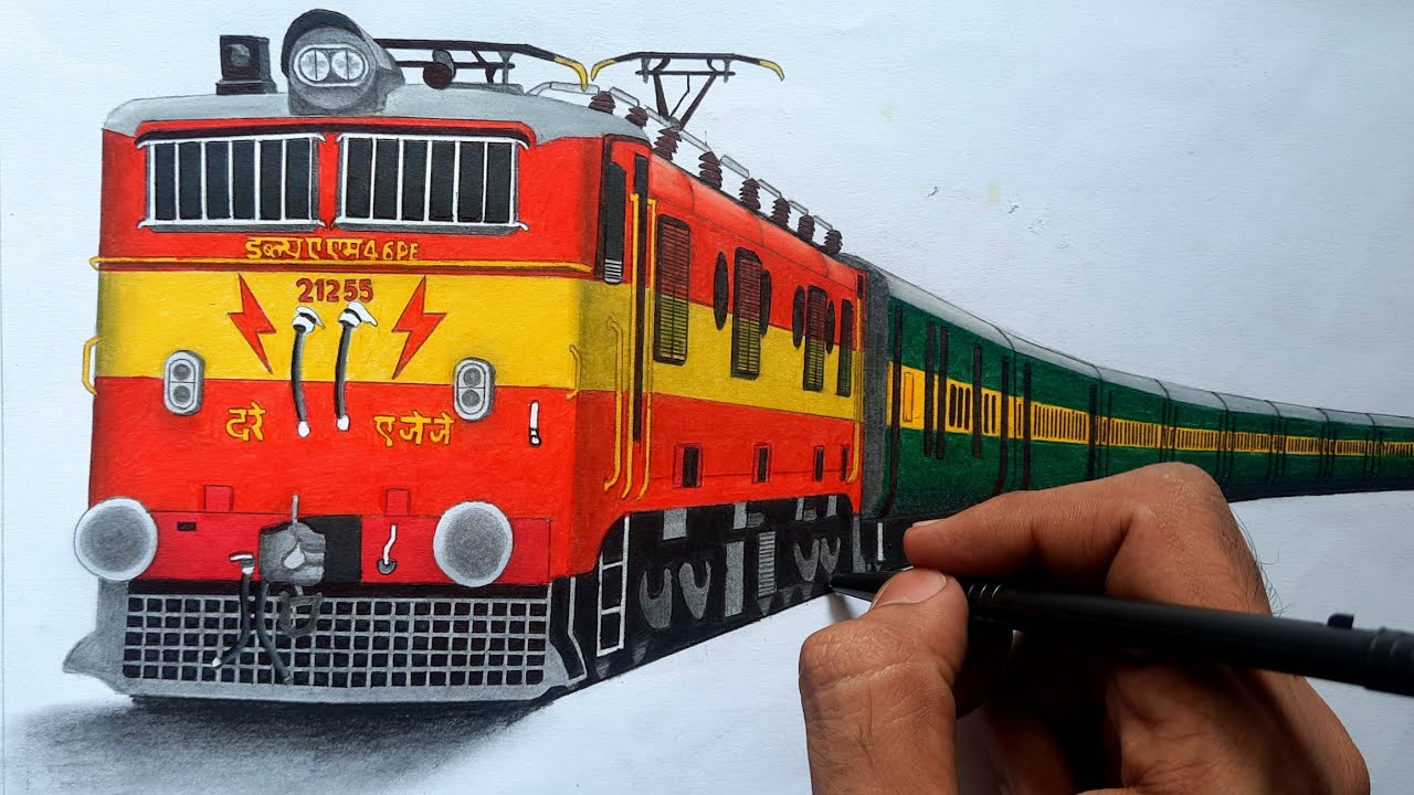 Drawing a train || WAM-4 locomotive hauled Garibrath express || Indian Railways
