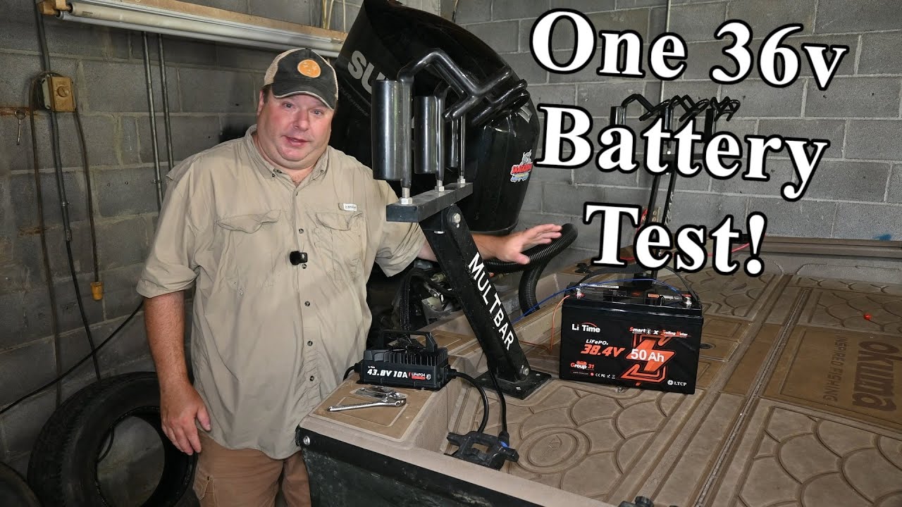 Testing a Single 36V 50Ah Li Time Lithium Battery for Trolling Motor Performance
