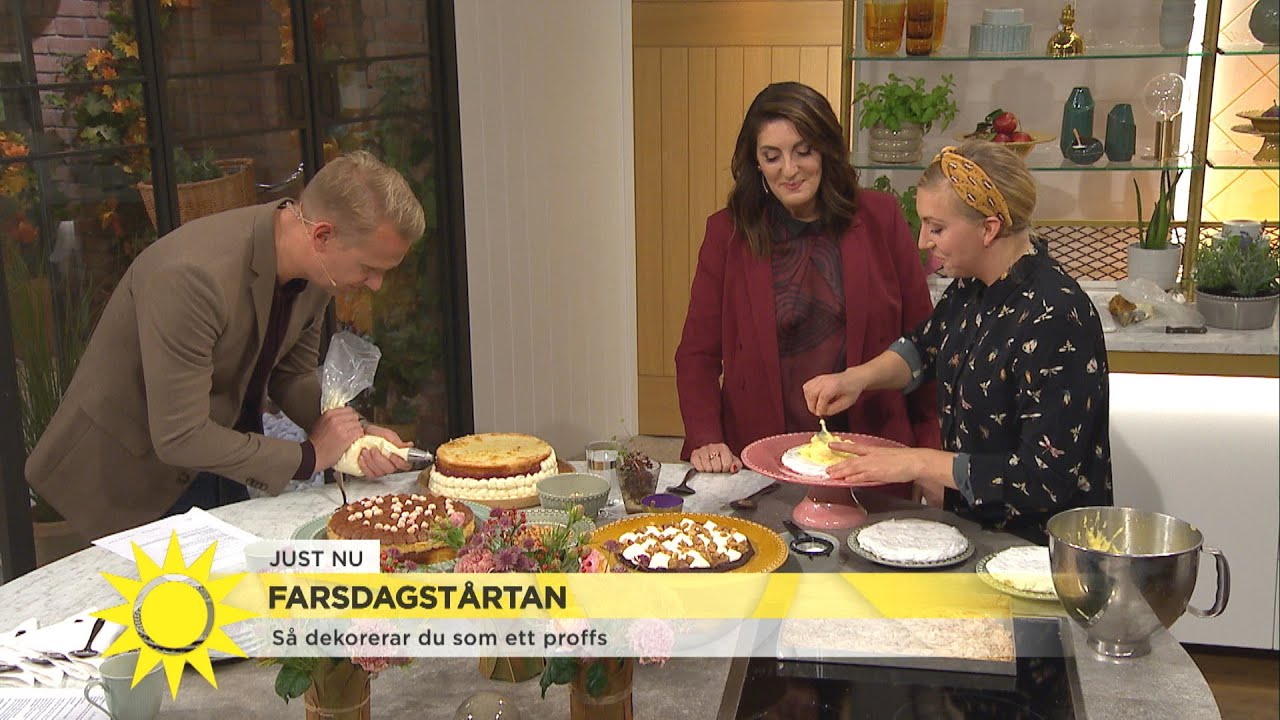 Så dekorerar du farsdagstårtan som ett proffs - Nyhetsmorgon (TV4)