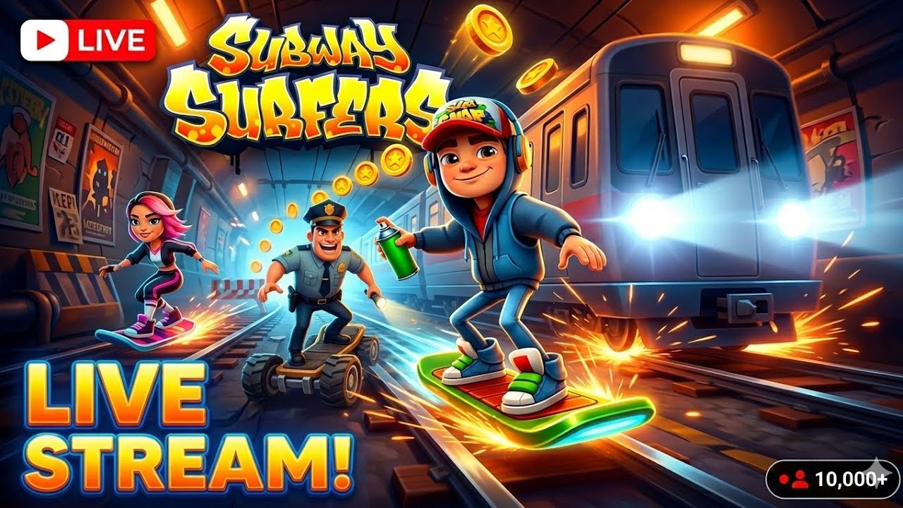 Subway Surfers LIVE 🚀 Extreme Speed + Mega Multiplier Run! #gaming