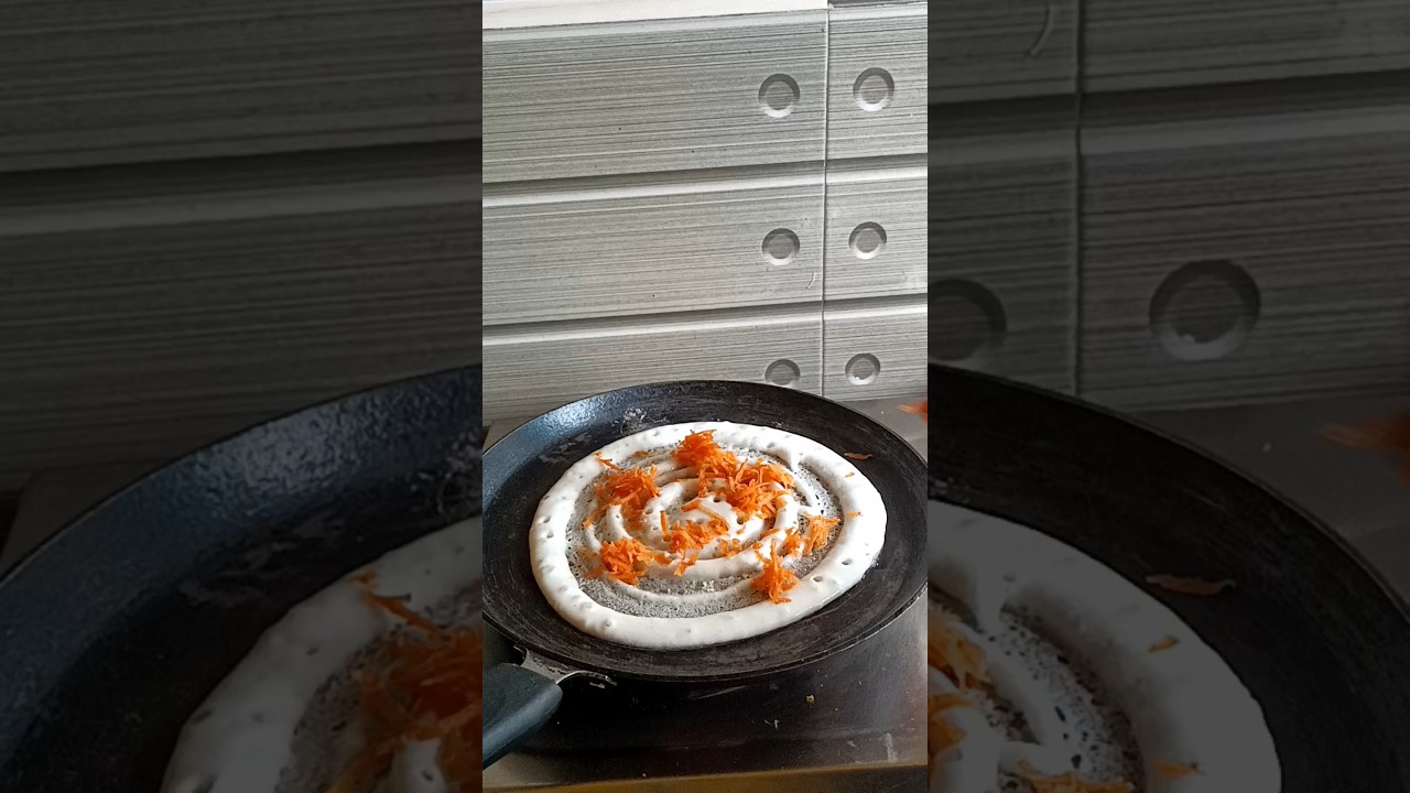 Carrot 🥕 dosa 😋#food #youtubeshorts #trendingvideo #yt #ytshorts #tamil #carrotdosa #youtube #dosa