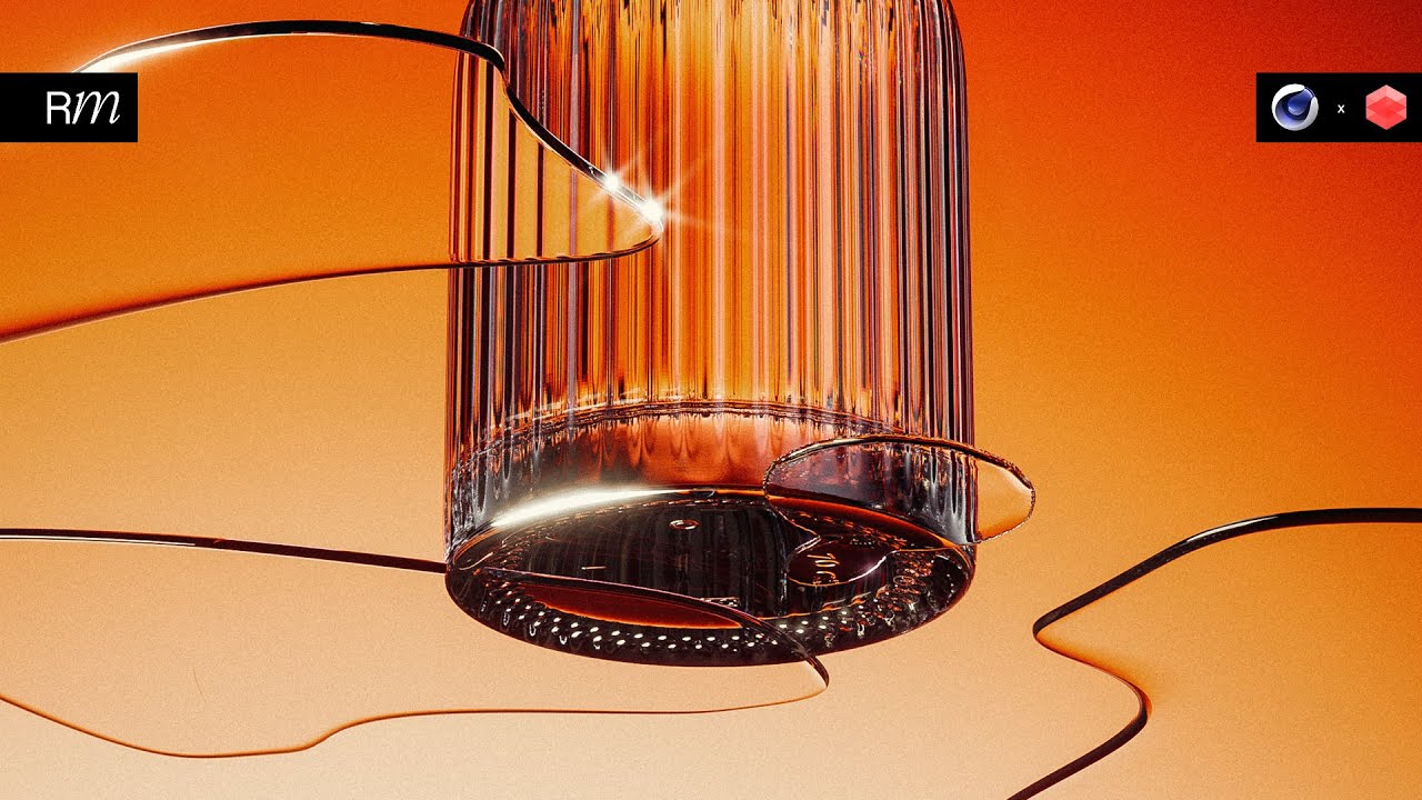 Colourful Bottle Render - Cinema 4D & Redshift Speedart
