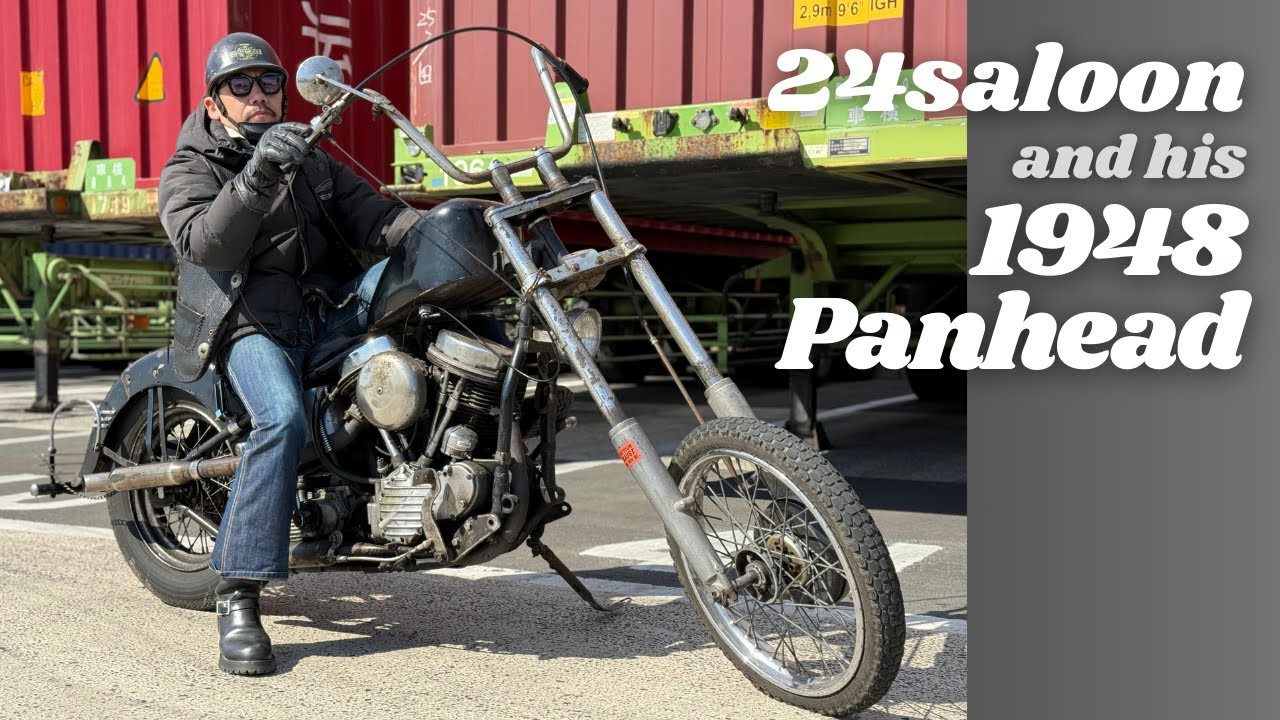 24saloon and his 1948 STD Panhead
