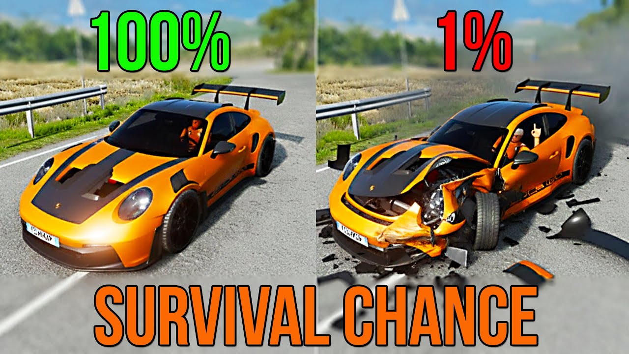 BeamNG.drive Survival Chance (With Dummies) | Realistic Car Crashes #3
