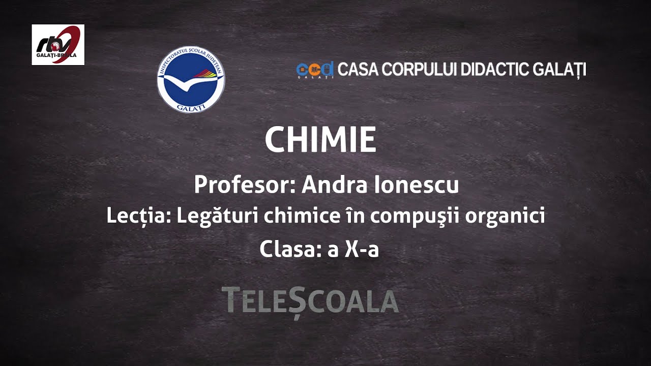 Chimie - Clasa 10 - ''Legaturi Chimice in Compusii Organici''