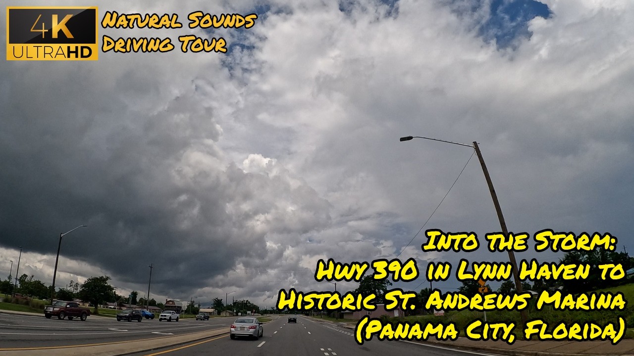 [4K DRIVE] Lynn Haven Highway 390 Into Historic St. Andrews Marina | Panama City, Florida Natural
