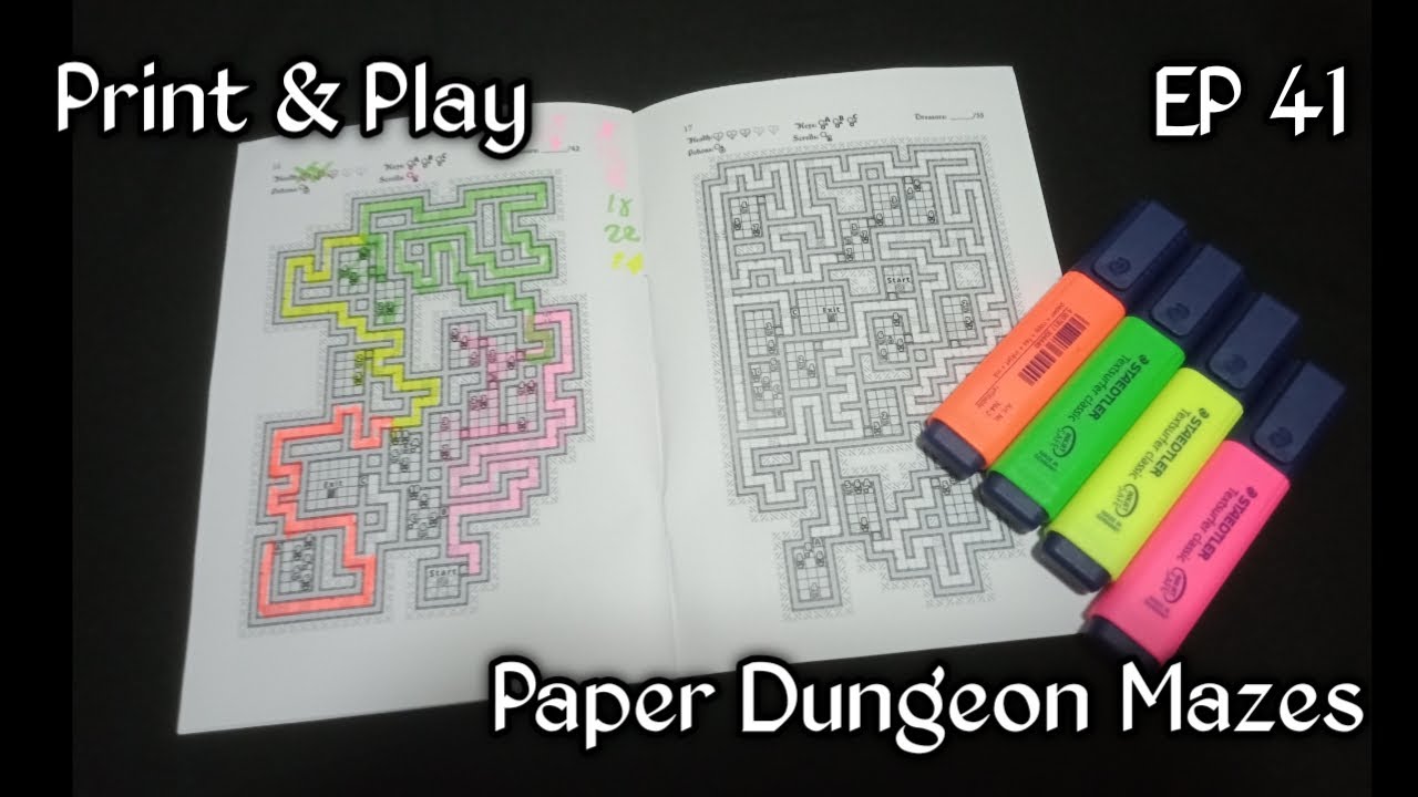 Print and Play EP41 : Paper Dungeon Mazes