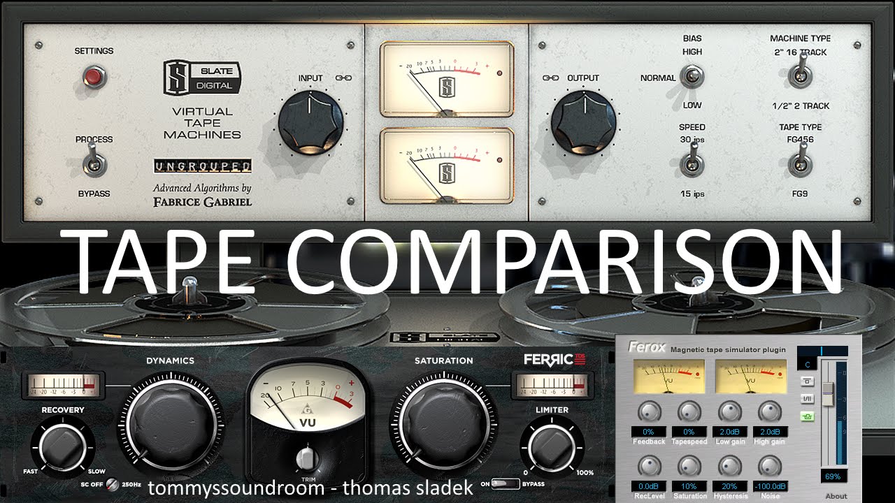 Tape Plugin Comparison - Slate VTM vs. VoS FerricTDS vs. JB Ferox