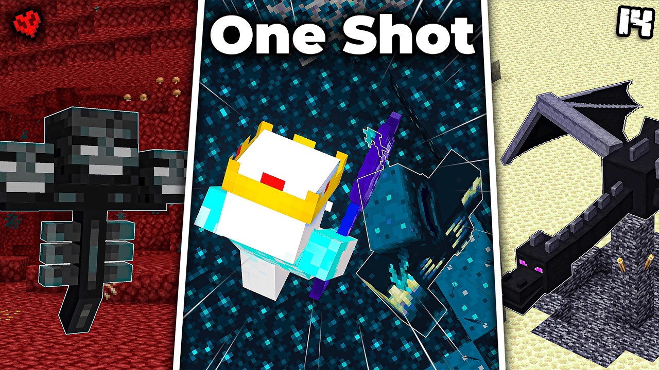 I One Shot Every Boss With MACE in Minecraft Hardcore
